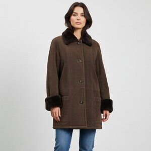 Vintage Braemar Sheepskin Jacket Coat Leather Suede